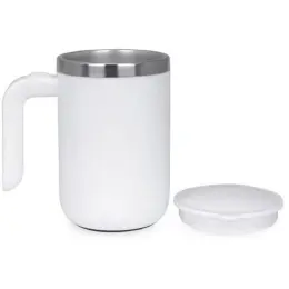 Caffe Hans Larsen Auto-Stirring Coffee Mug White Open